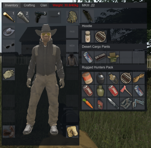 Miscreated Inventory Screen