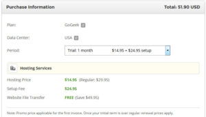 SiteGround Setup Fee