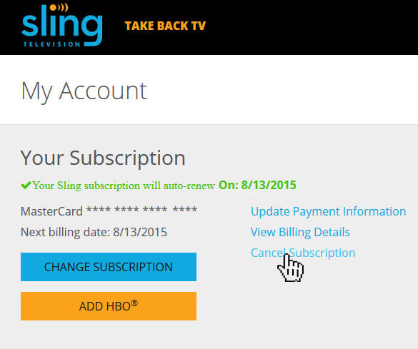 Cancel Sling
