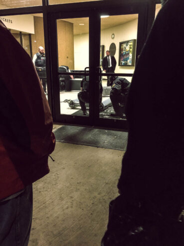 Secret Service setting up metal detectors